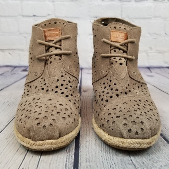 TOMS | lace-up suede espadrilles shoes - Picture 5 of 9